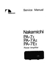 Service Manuel D'Instructions pour Nakamichi PA-7 Mkii
