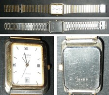 Rare montre à quartz, YEMA Paris, trotteuse dateur, T8 K61 9