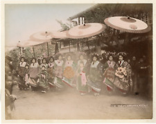Japon, Harlot, Shimabara, Kioto Vintage albumen print.  Tirage albuminé aquare