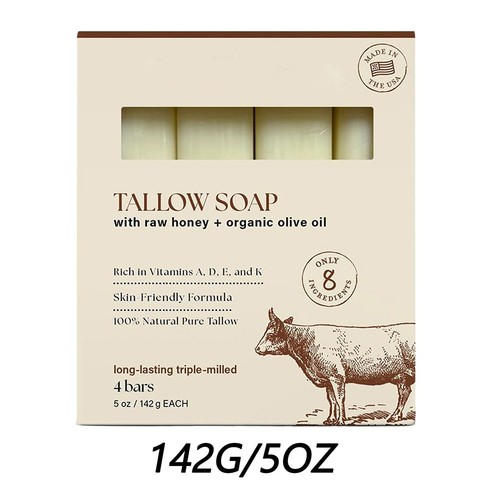 4piece pack beef tallow - 4piece/pack, soap