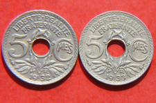 lot 2 pièces: 5 centimes