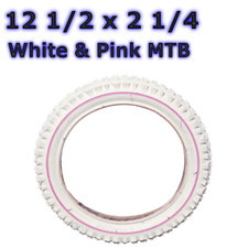 1 X Pneu Blanc Avec Ligne Rose