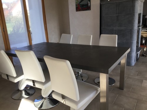 Table beton cire avec - beton,