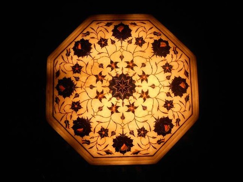 White marble coffee table - white,
