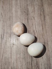 3 Oeufs VINTAGE Presse Papier en Pierre Albâtre Calcaire Onyx