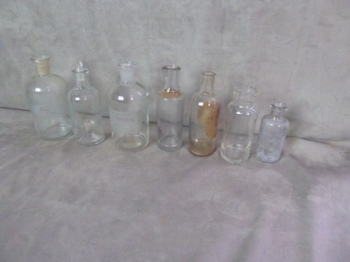 Lot flacons en verre - 7,