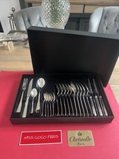 SET MENAGERE 24 P CHRISTOFLE AMERICA  MÉTAL  ARGENTÉ COFFRET TRÈS BEL ÉTAT N3