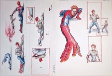 2 planches originales de comics - Juan E. Ferreyra, Spine-Tingling Spider-Man #0