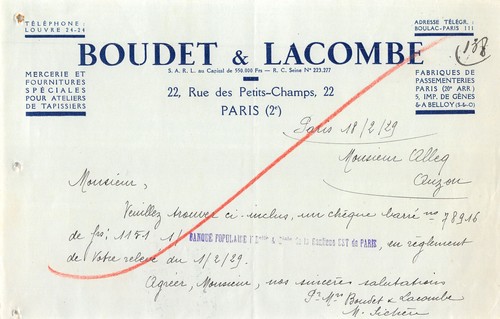1929 mercerie fournitures - mercerie,