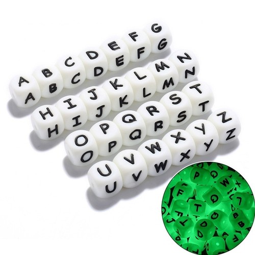 Perles silicone lettre - silicone,