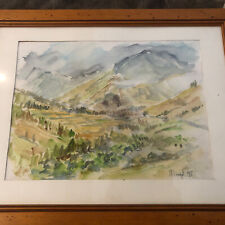 Tableau Aquarelle Provence de Josette Mingot paysage Alpilles ? Aix En Provence