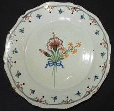 Assiette ancienne - LA ROCHELLE  18-19ème (22.5 cm)
