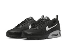 Nike Air Max 90 Noir Argent Métallique Chaussures Baskets 38.5 US 7.5 Wmns