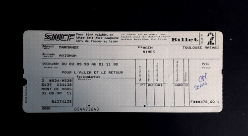 Ancien billet train sncf - ancien,