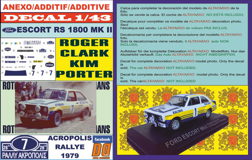 Anexo decal ford escort - decal,