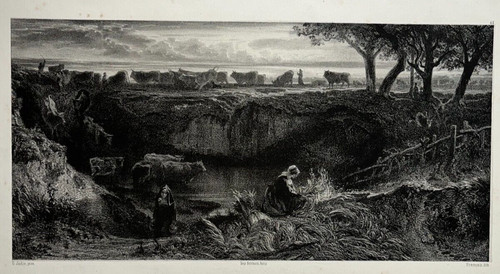 Abreuvoir lithographie - abreuvoir,