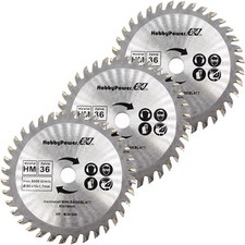 Mini Scie Circulaire 3x Hm Bois Lame de 36 Dents 85x10mm Apex / Timbertech / B30
