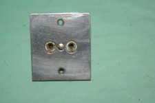 Prise 2p inox ancien vintage