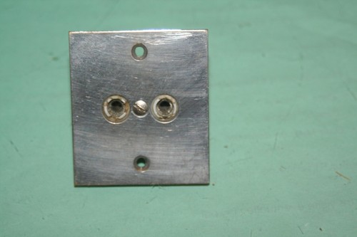Prise inox ancien vintage - 2p,