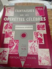 Partition ancienne – Fantaisie sur Chanson d’Amour (Franz Schubert) – Opérettes 