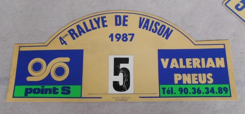 Ancienne plaque 4eme rallye - plaque,