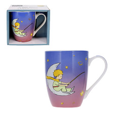 Mug Le Petit Prince assis sur la lune- Pour les uns qui voyagent, les étoiles...