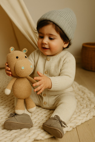 Peluche hippopotame crochet - peluche,