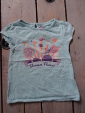 T-shirt Manches courtes turquoise imprimé bonbons NKY Taille 4 Ans / 104 cm