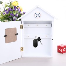  1PC clés support de stockage maison forme boîte clés en bois boîtier mural