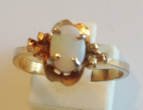 Bague vintage couleur - bague, or