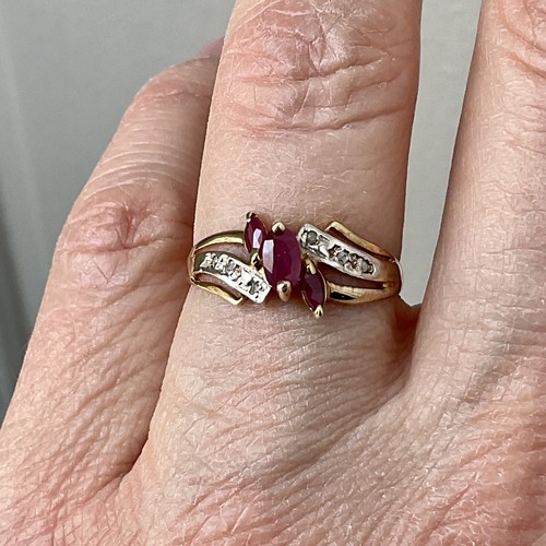 Rubis diamants or blanc - rubis,, ,