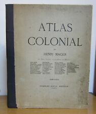 1886 ATLAS COLONIAL Henri Mager / Bayle - eas à Alfred Gasconi Député du Sénégal
