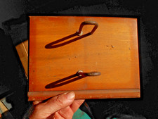 rare ancien support bois calendrier ephéméride bureau d'école scolaire