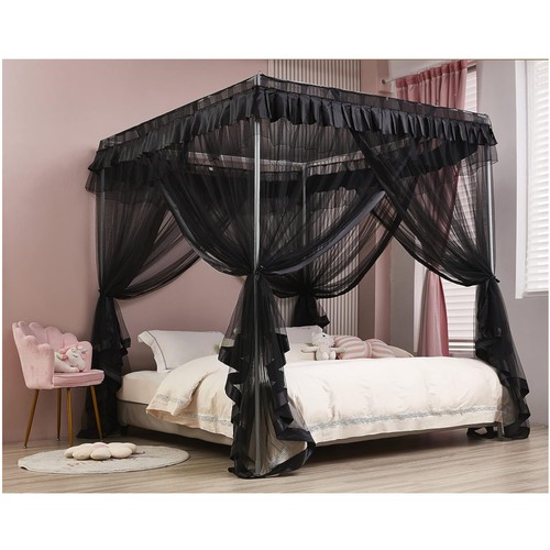 Black twin bed - black, mosquito