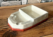 joli original cendrier / vide poche en céramique de LONGWY effet craquelé déco +