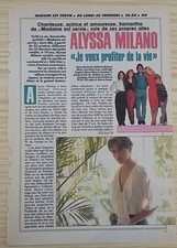 Alyssa MILANO France press article magazine Charmed Who's the boss Melrose Place