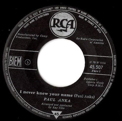 Paul anka never knew - paul, your