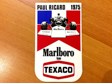 MARLBORO autocollant ancien 1975 circuit Paul Ricard  TEXACO racing GP F1