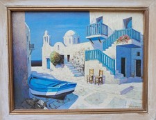 Jean-Pierre Bertaux Marais, Huile Sur Toile , Grèce