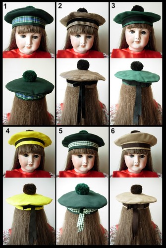 Chapeau béret poupée jumeau - poupée,