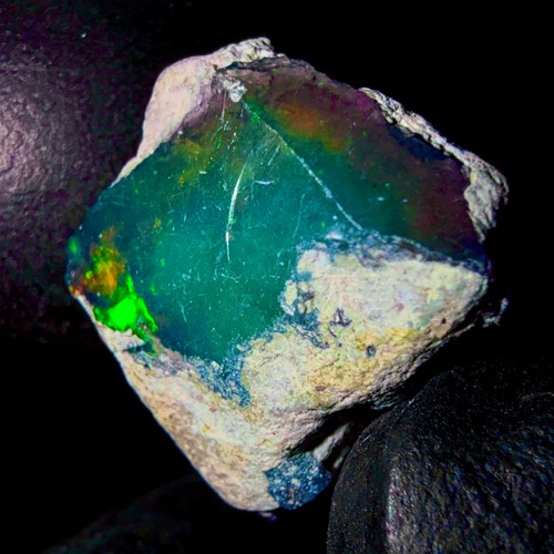 Feu opal éthiopien noir - opal,,