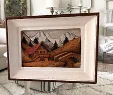 Tableau Bois Sculpte - Chalet