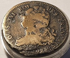 Rare 2 Sols Louis XVI