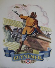 "GUYNEMER 1894 - 1917" Affiche originale entoilée Litho Raoul AUGER 1943