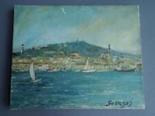 TABLEAU XXème PEINTURE HUILE/ TOILE SIGNE GEORGES ARTISTE PEINTRE SETE  ST CLAIR