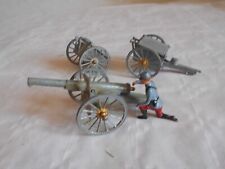 figurines vintage plomb SR Simon Rivollet fusil de campagne et munitions limbers années 1920