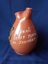 PICHET PARLANT POTERIE SAVOIE "JEAN VERSE PLEIN ET SOUVENT"