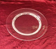plat rond / assiette en cristal signé LALIQUE modèle FEUILLES DE CHENE 16,7 cm