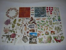 DECOUPIS CHROMO 1 -5 PLANCHES DECOUPIS MOTIFS PRINCIPAUX FLEURS -MARIANNE MAISON