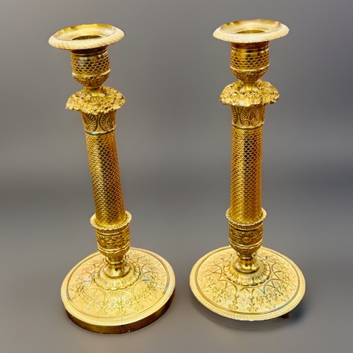 Paire bougeoirs flambeaux - bougeoirs, /
